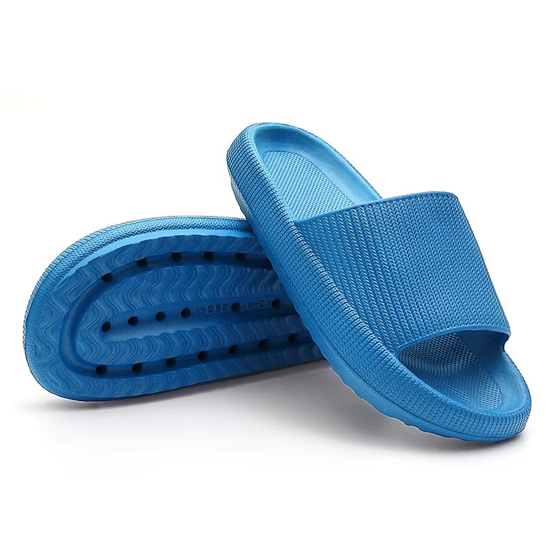 Summer Thick Platform Bathroom Home Men Slippers Women Fashion Soft Sole Indoor Sandals Non-Slip Flip Flops Male Slides