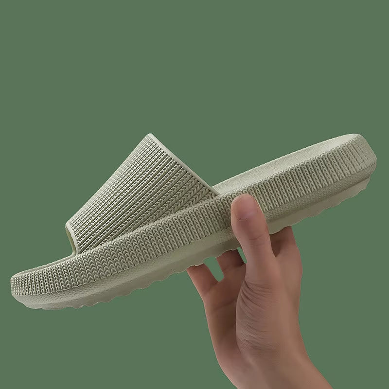 Summer Thick Platform Bathroom Home Men Slippers Women Fashion Soft Sole Indoor Sandals Non-Slip Flip Flops Male Slides